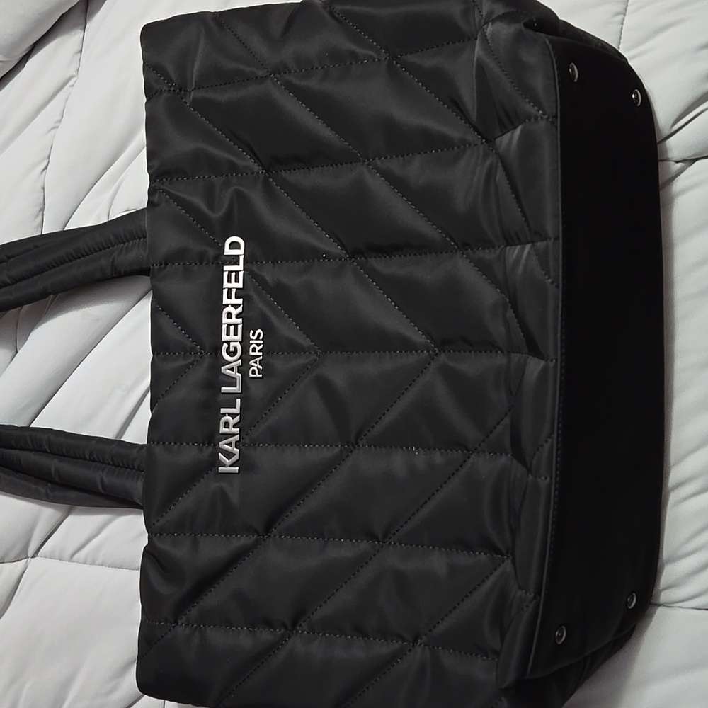 Karl Lagerfeld Tote - Nylon Quilted Tote Handbag - NEW WITH TAGS